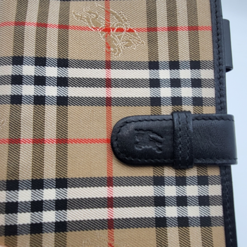 BURBERRY Nova Check Canvas Agenda Day Planner/ Passport Holder Beige...Authentic - Picture 7 of 15